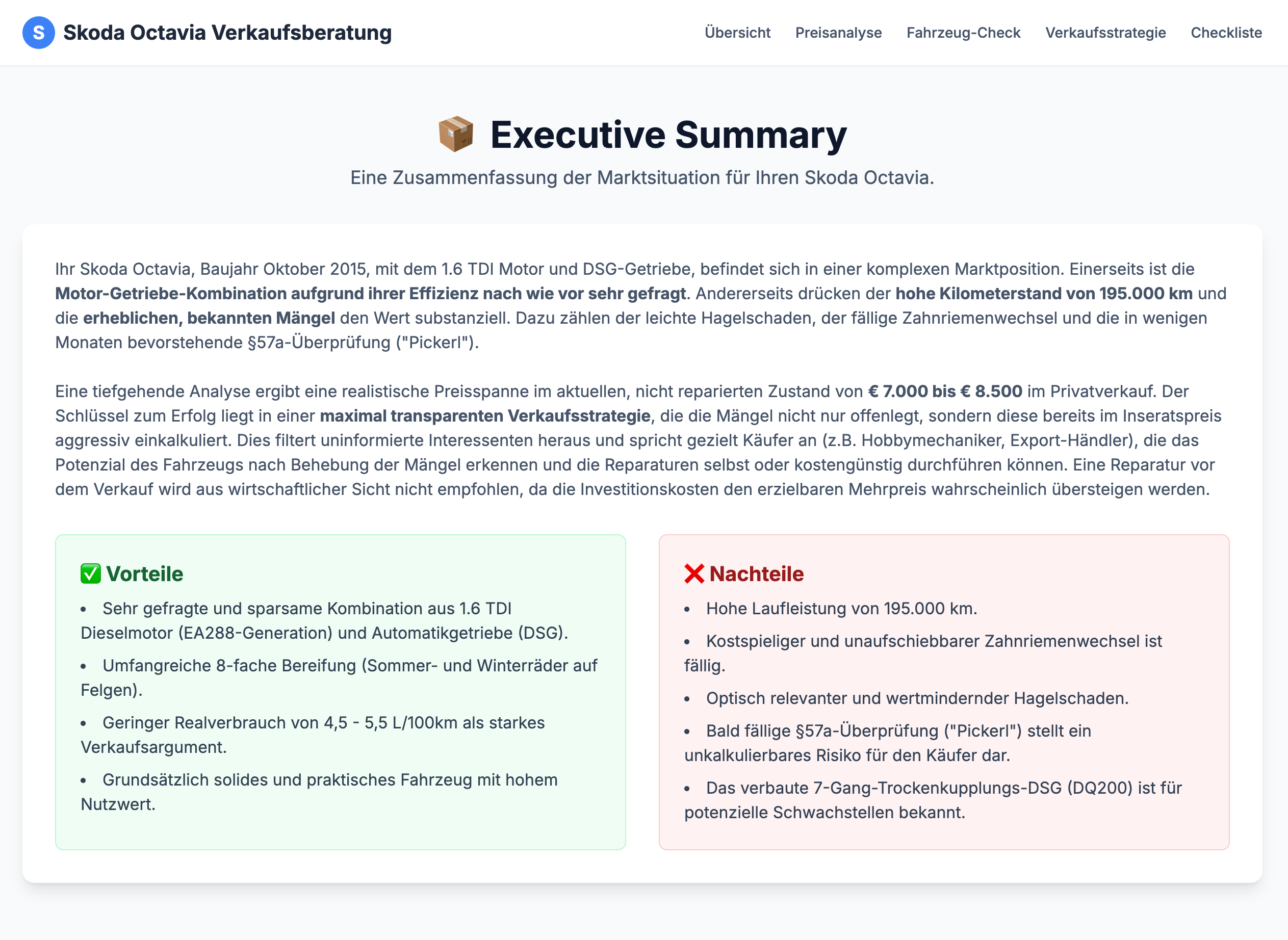 Skoda Octavia Bewertung - Marktpreisanalyse