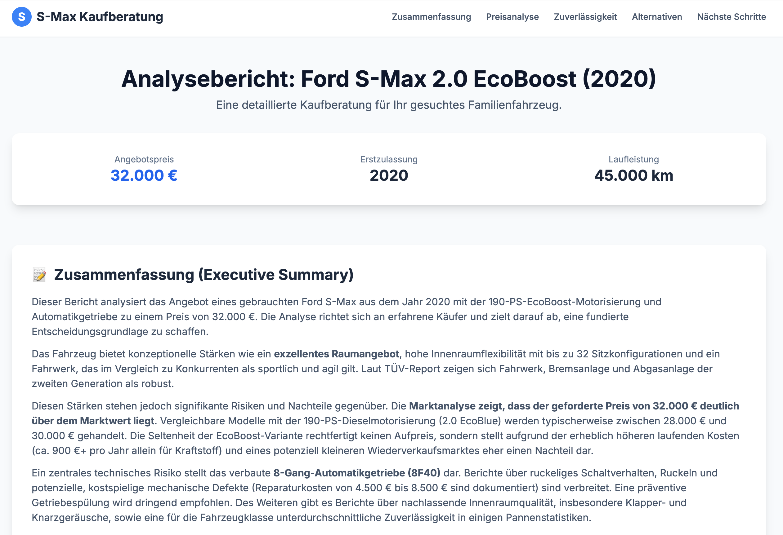 Ford S-Max 2.0 EcoBoost Bewertung - Familienauto Preisvergleich
